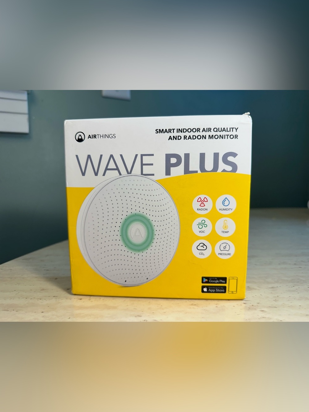 Airthings 2930 Wave Plus Smart Indoor Air Quality & Radon Monitor - New Sealed
